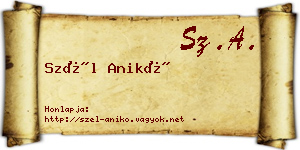 Szél Anikó névjegykártya